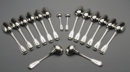 Georgian Silver Flatware Set (17 pieces)